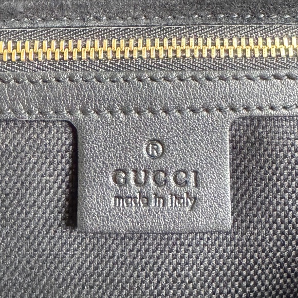 Authentic Gucci Soho Black Patent Leather Tassel Flap Clutch - Picture 9 of 14